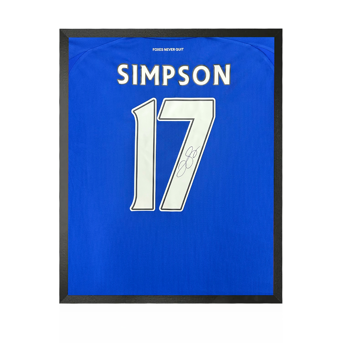 Danny Simpson Signed Leicester City Shirt Compact Frame