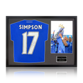 Danny Simpson Signed Leicester City Shirt Classic Frame