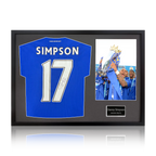 Danny Simpson Signed Leicester City Shirt Classic Frame