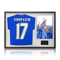 Danny Simpson Signed Leicester City Shirt Classic Frame