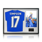 Danny Simpson Signed Leicester City Shirt Classic Frame