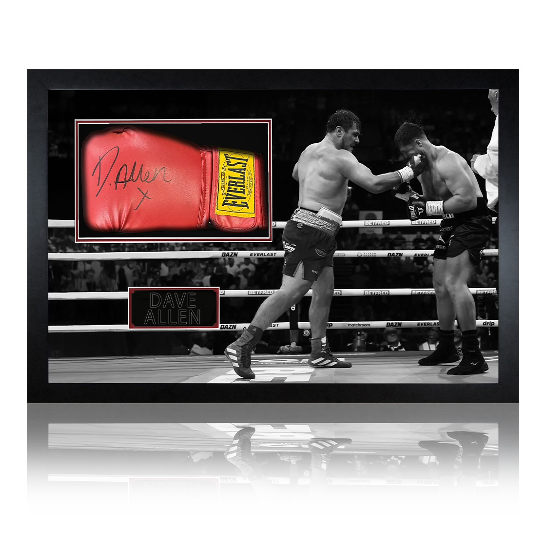 Dave Allen Signed Red Glove Iconic Frame
