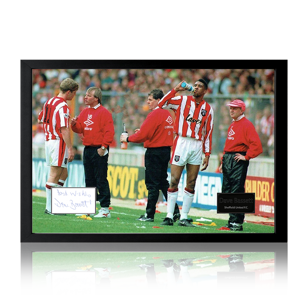 Dave Bassett Signed Sheffield United Cut Iconic Frame