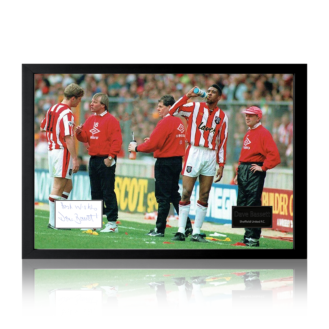 Dave Bassett Signed Sheffield United Cut Iconic Frame