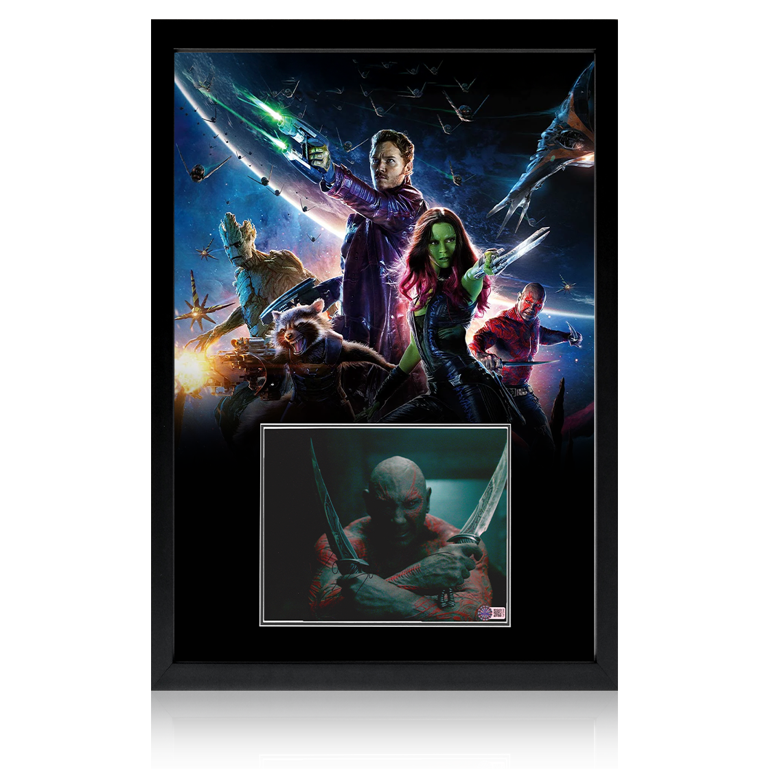 Dave Bautista Signed Guardians of the Galaxy Image Iconic Frame (AFTAL Authentication)