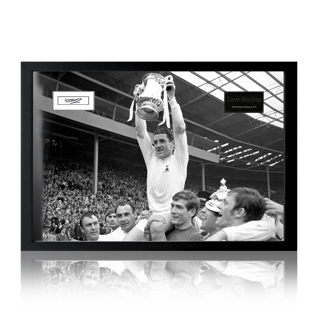 Dave Mackay Signed Tottenham Hotspur Cut Iconic Frame