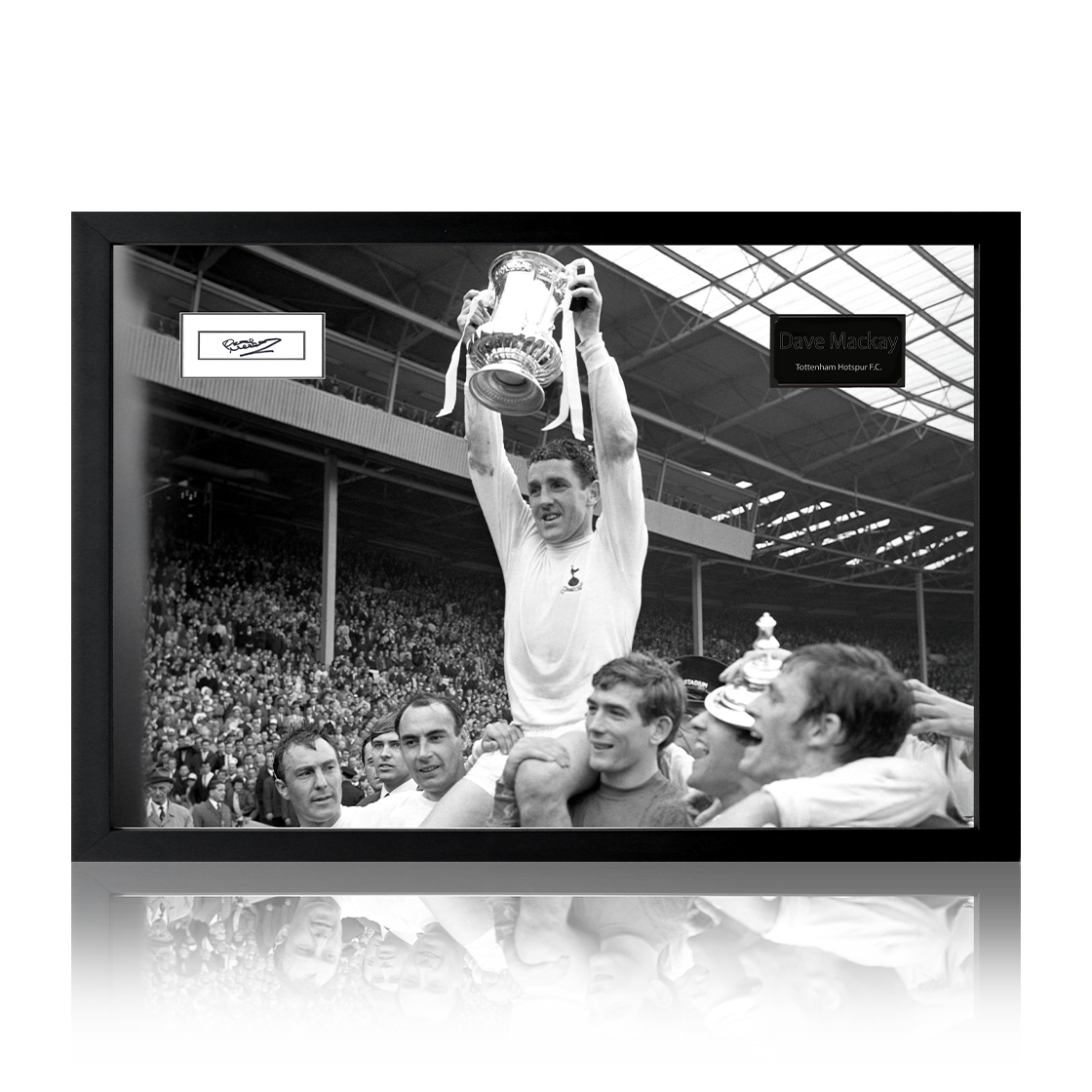 Dave Mackay Signed Tottenham Hotspur Cut Iconic Frame