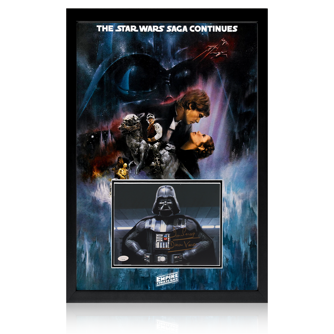 Dave Prowse Signed Darth Vader Empire Strikes Back Image Iconic Frame (JSA)