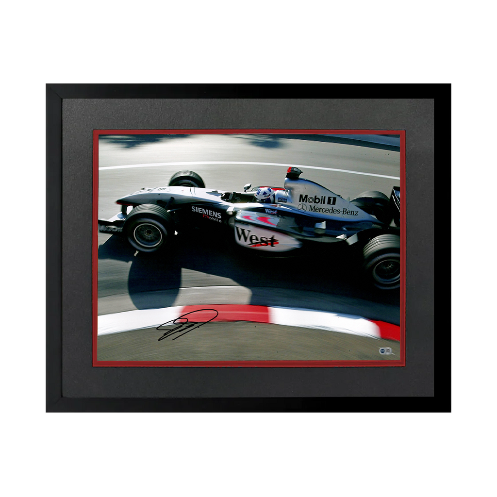 David Coulthard Signed 16x12 Image Deluxe Mount Frame