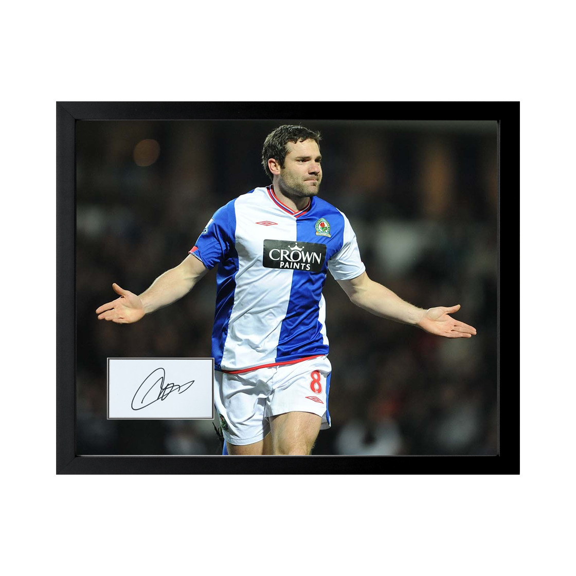 David Dunn Signed Blackburn Rovers Cut Deluxe Mount Frame