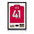 Declan Rice Signed Arsenal Shirt Premium Frame (ACG Cert)