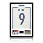 Jermain Defoe Signed England Shirt Premium Frame