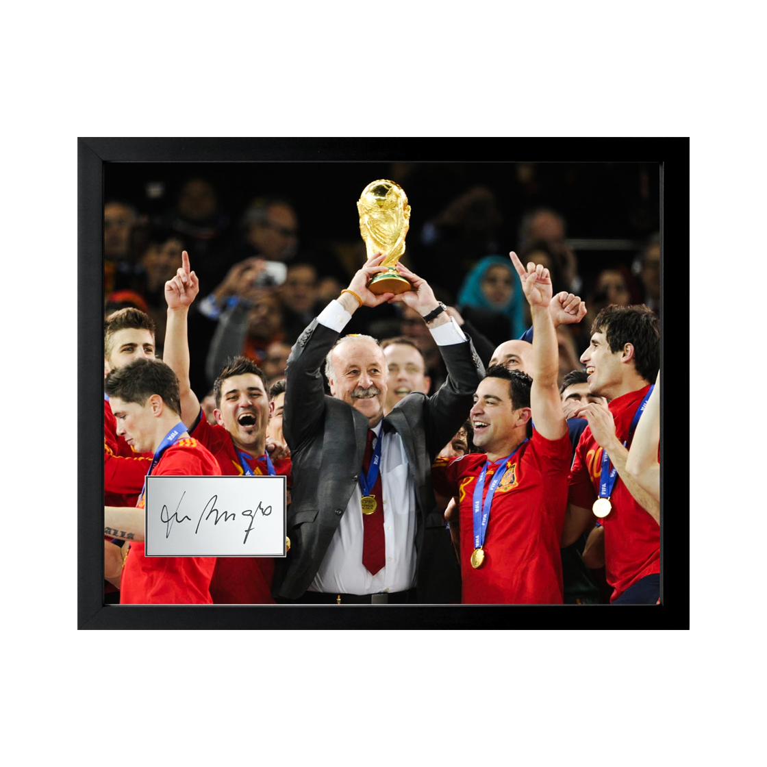 Vicente del Bosque Signed Spain Cut Deluxe Mount Frame