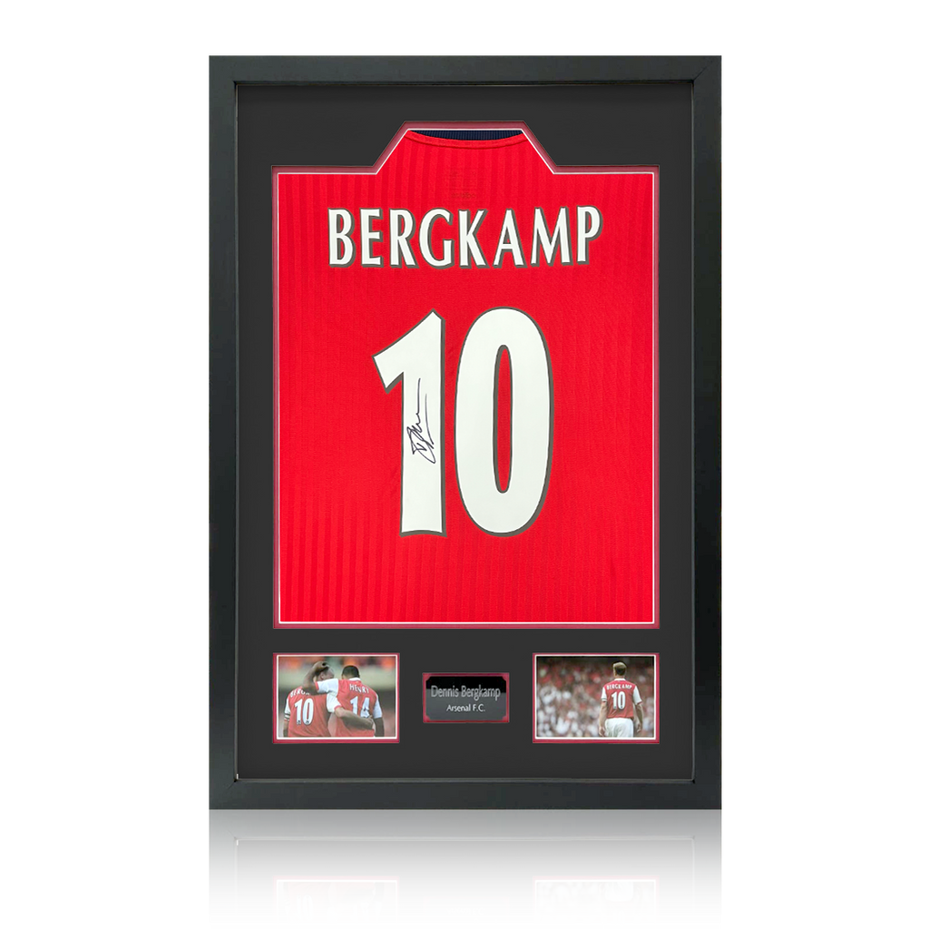 Dennis Bergkamp Signed Arsenal Shirt Premium Frame