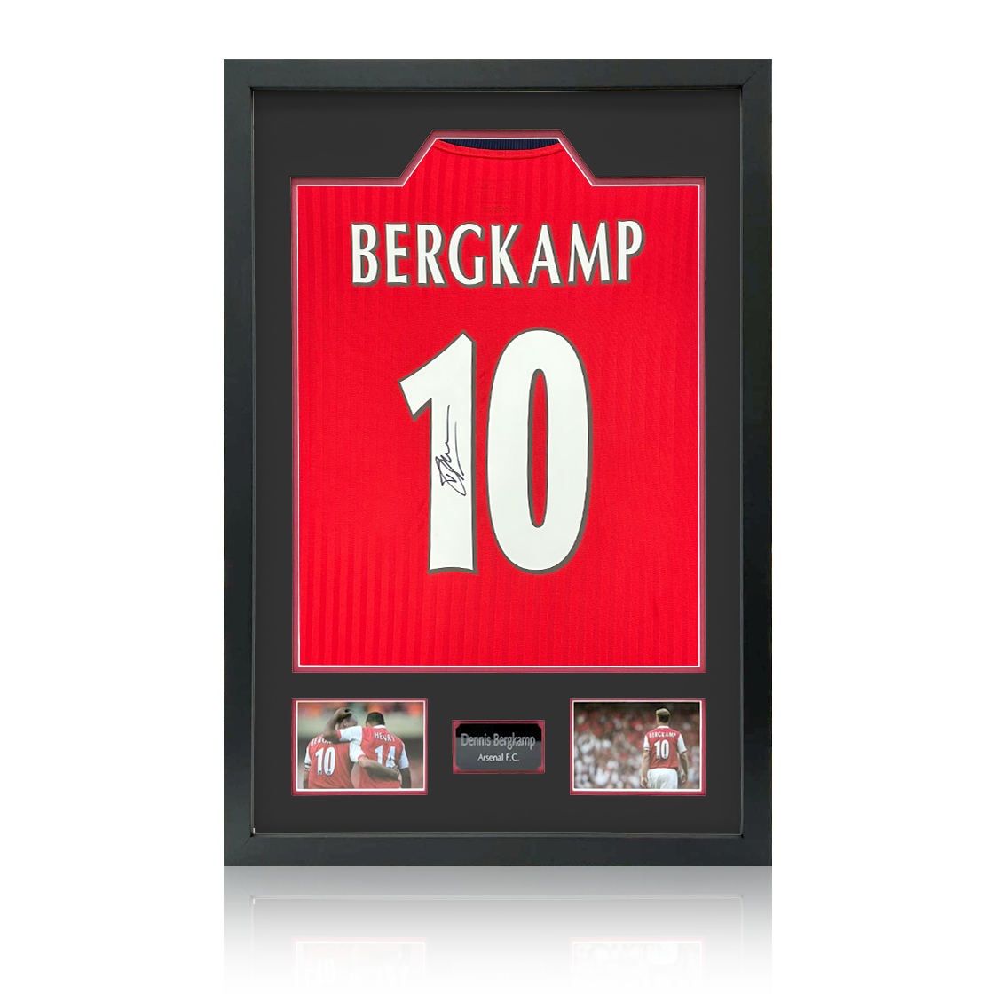 Dennis Bergkamp Signed Arsenal Shirt Premium Frame