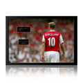 Dennis Bergkamp Signed Arsenal Plaque Iconic Frame