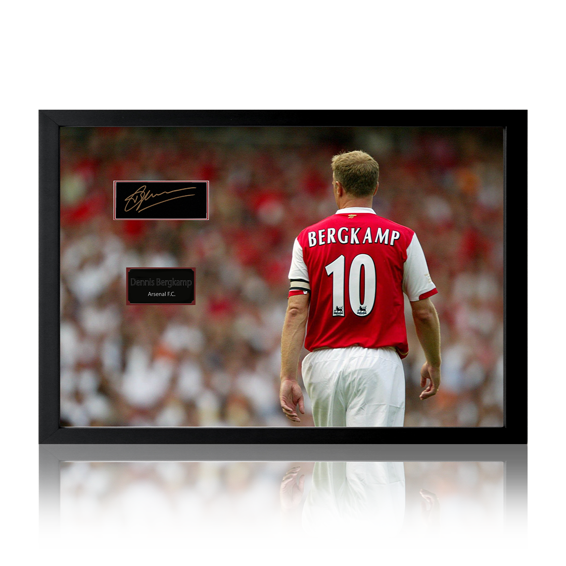 Dennis Bergkamp Signed Arsenal Plaque Iconic Frame