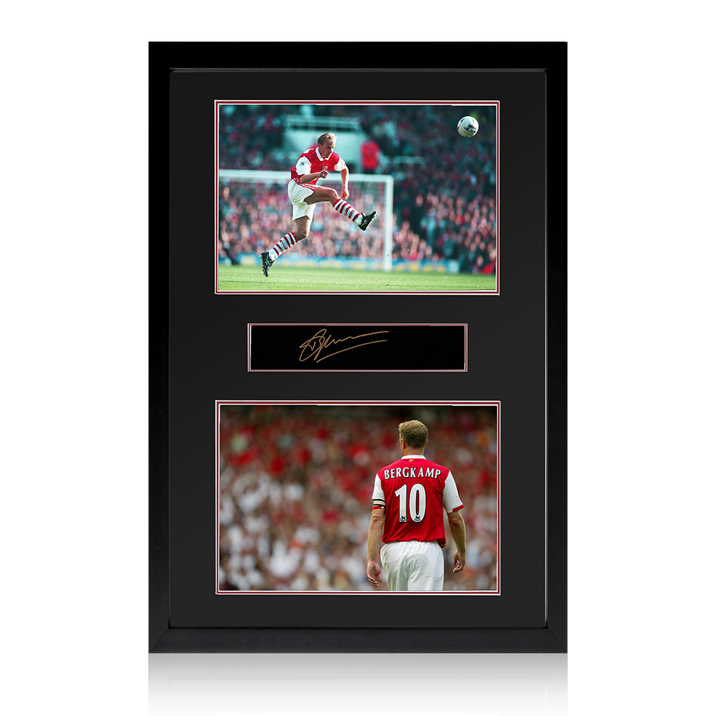 Dennis Bergkamp Signed Arsenal Plaque Iconic Frame