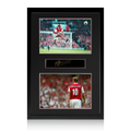 Dennis Bergkamp Signed Arsenal Plaque Iconic Frame