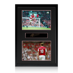 Dennis Bergkamp Signed Arsenal Plaque Iconic Frame