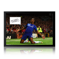 Didier Drogba Signed Chelsea Cut Iconic Frame