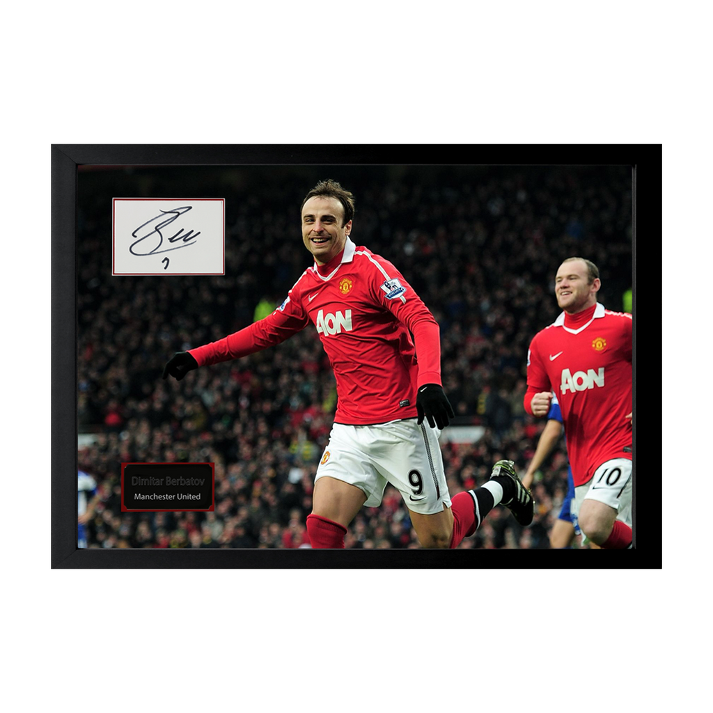 Dimitar Berbatov Signed Manchester United Cut Iconic Frame (ACG Cert)