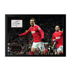 Dimitar Berbatov Signed Manchester United Cut Iconic Frame (ACG Cert)
