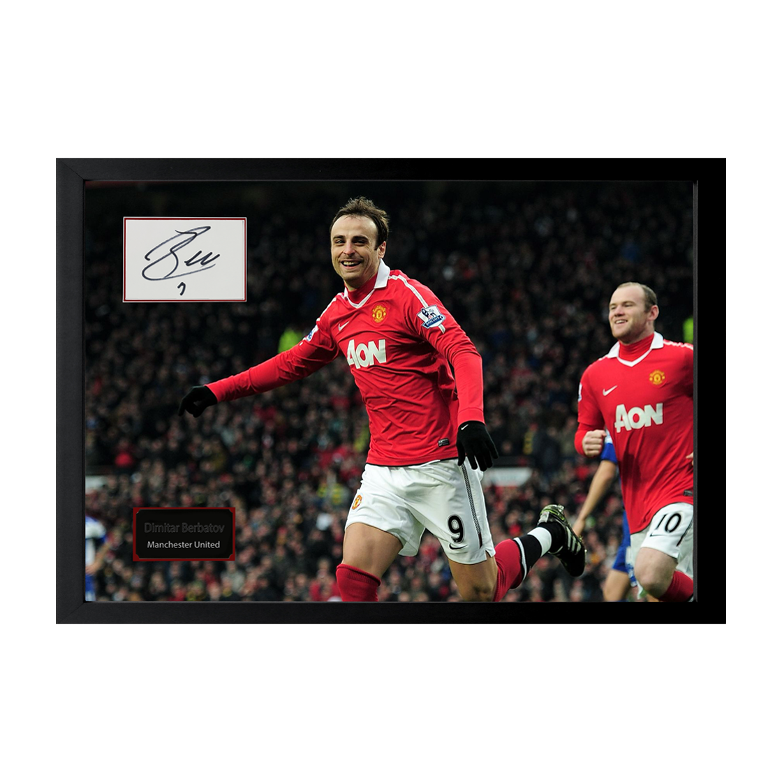 Dimitar Berbatov Signed Manchester United Cut Iconic Frame (ACG Cert)