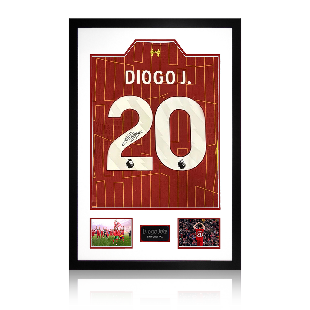 Diogo Jota Signed Liverpool Shirt Premium Frame (ACG Cert)
