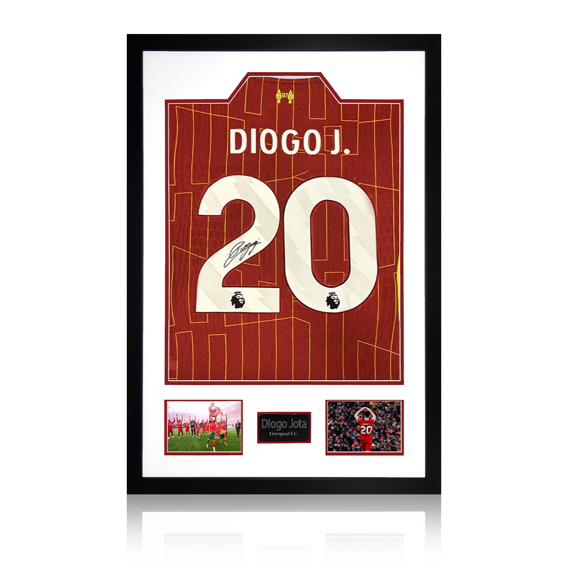 Diogo Jota Signed Liverpool Shirt Premium Frame (ACG Cert)