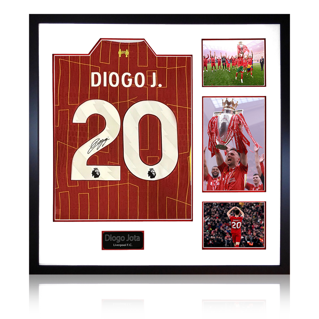 Diogo Jota Signed Liverpool Shirt Elite Frame (ACG Cert)