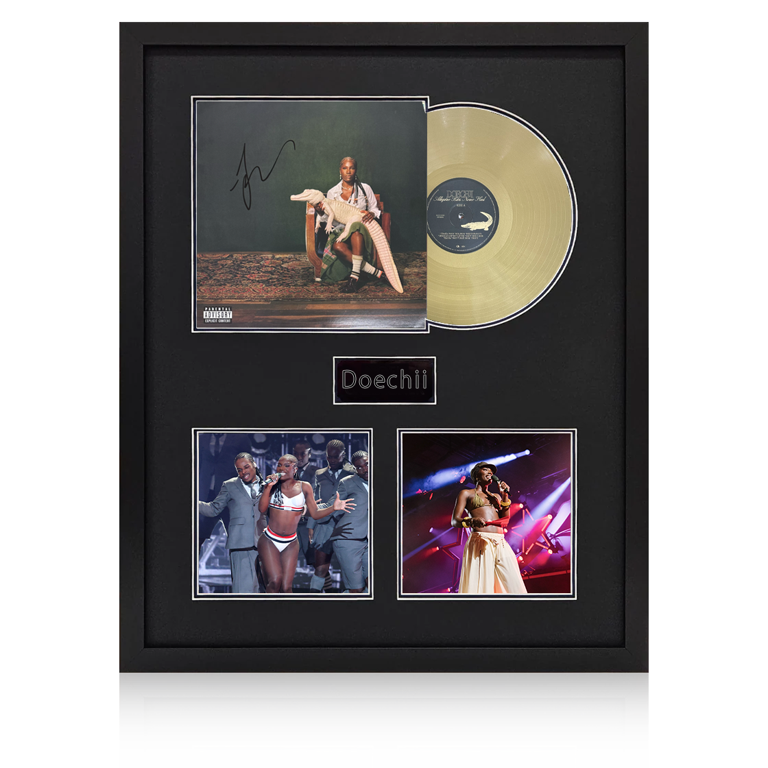 Doechii Signed Alligator Bites Never Heal LP Elite Frame