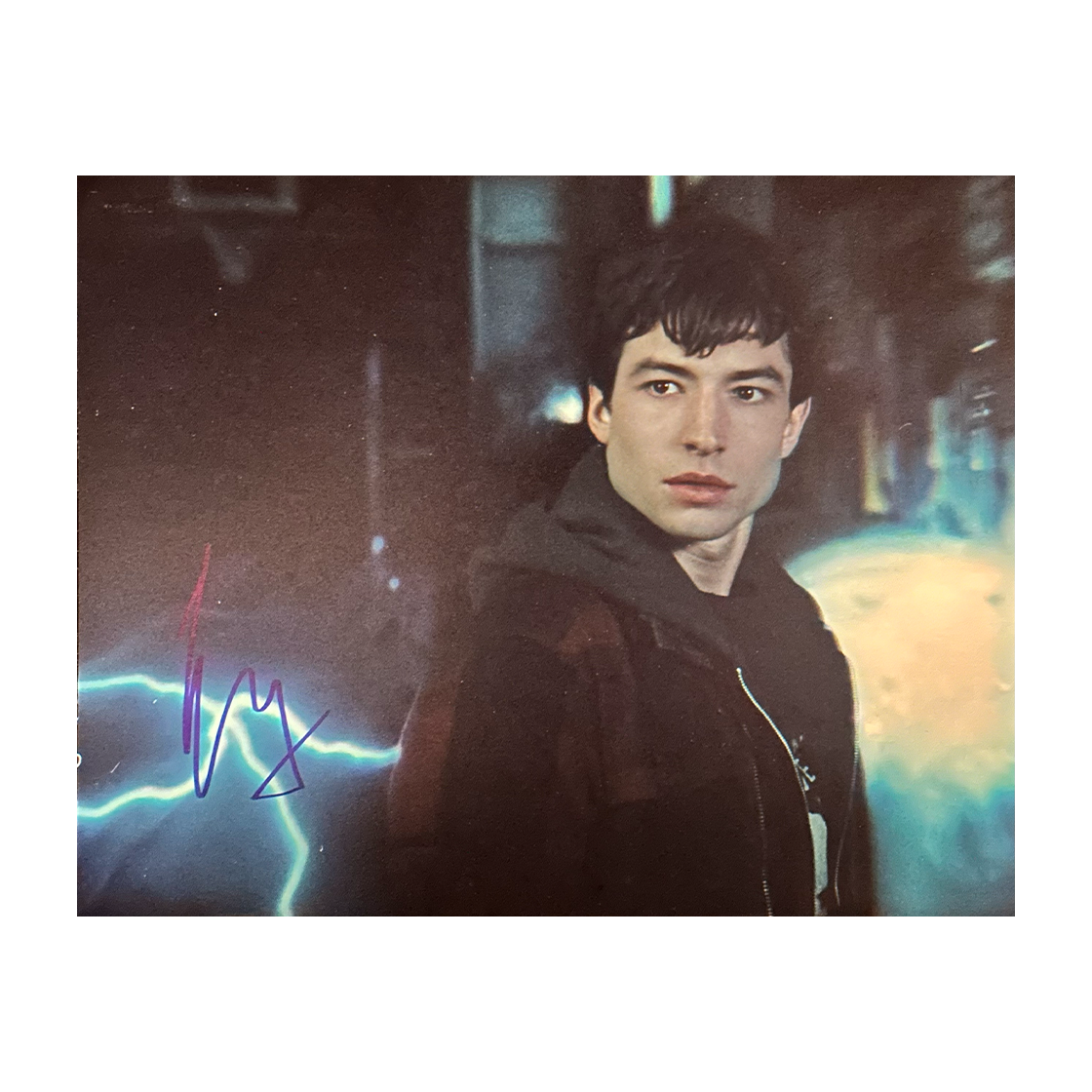 Ezra Miller Signed The Flash 10x8 Image 6 (Beckett)