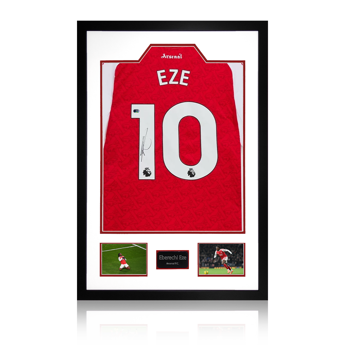 Eberechi Eze Signed Arsenal Shirt Premium Frame (ACG Cert)