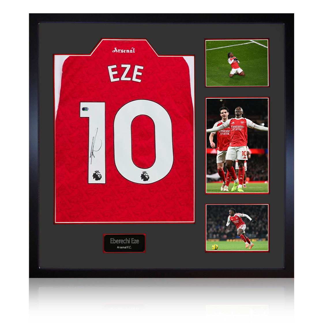 Eberechi Eze Signed Arsenal Shirt Elite Frame (ACG Cert)