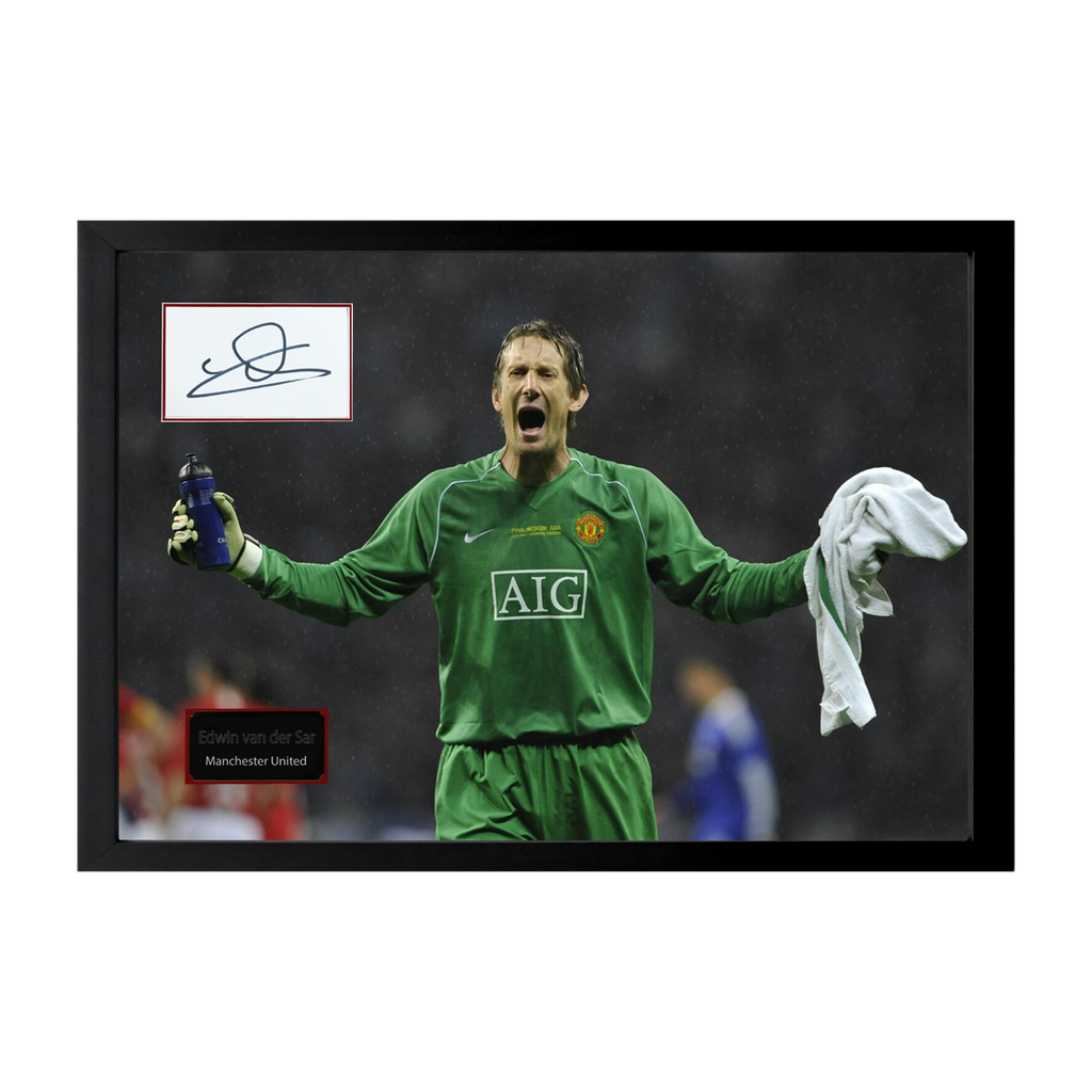 Edwin van der Sar Signed Manchester United Cut Iconic Frame (ACG Cert)