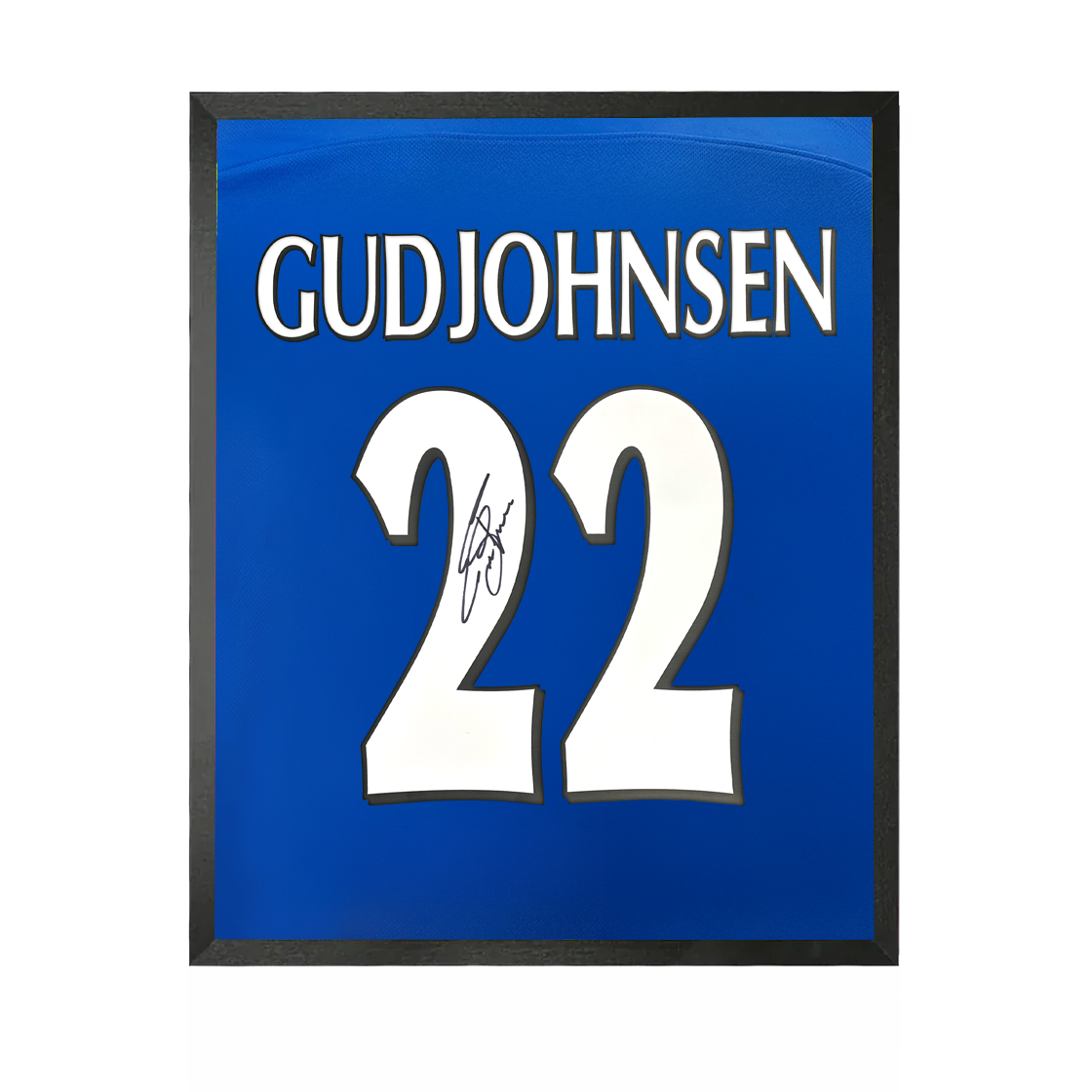 Eidur Gudjohnsen Signed Chelsea Shirt Compact Frame