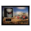 Elfyn Evans and Scott Martin Signed Toyota GR WRC Cap Iconic Frame