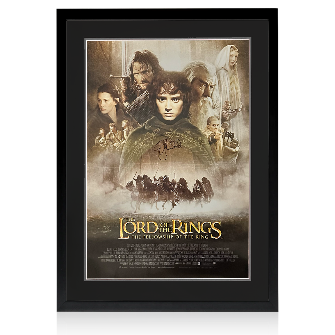 Elijah Wood Signed LOTR The Fellowship Of The Ring Poster Display