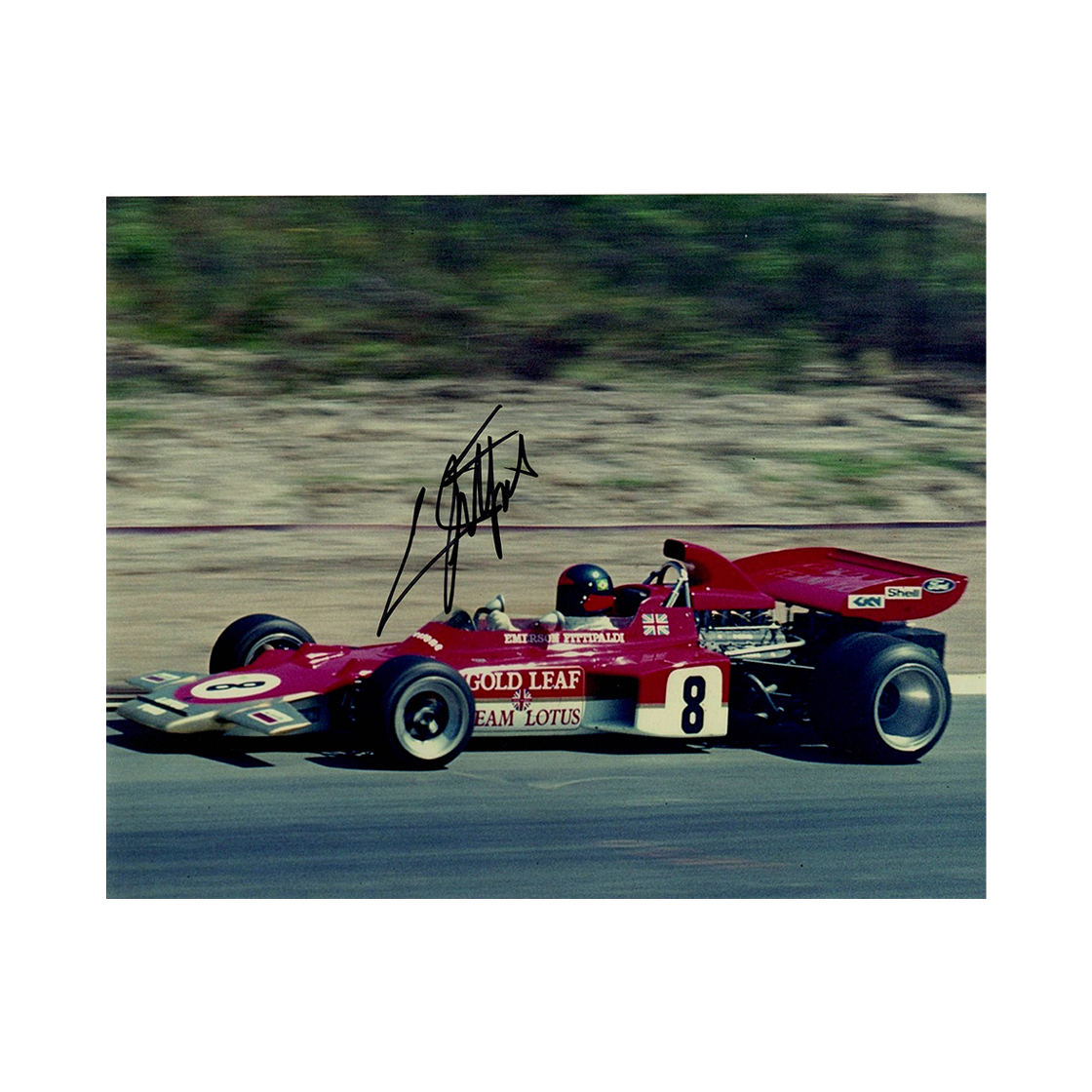 Emerson Fittipaldi Signed 10x8 Image