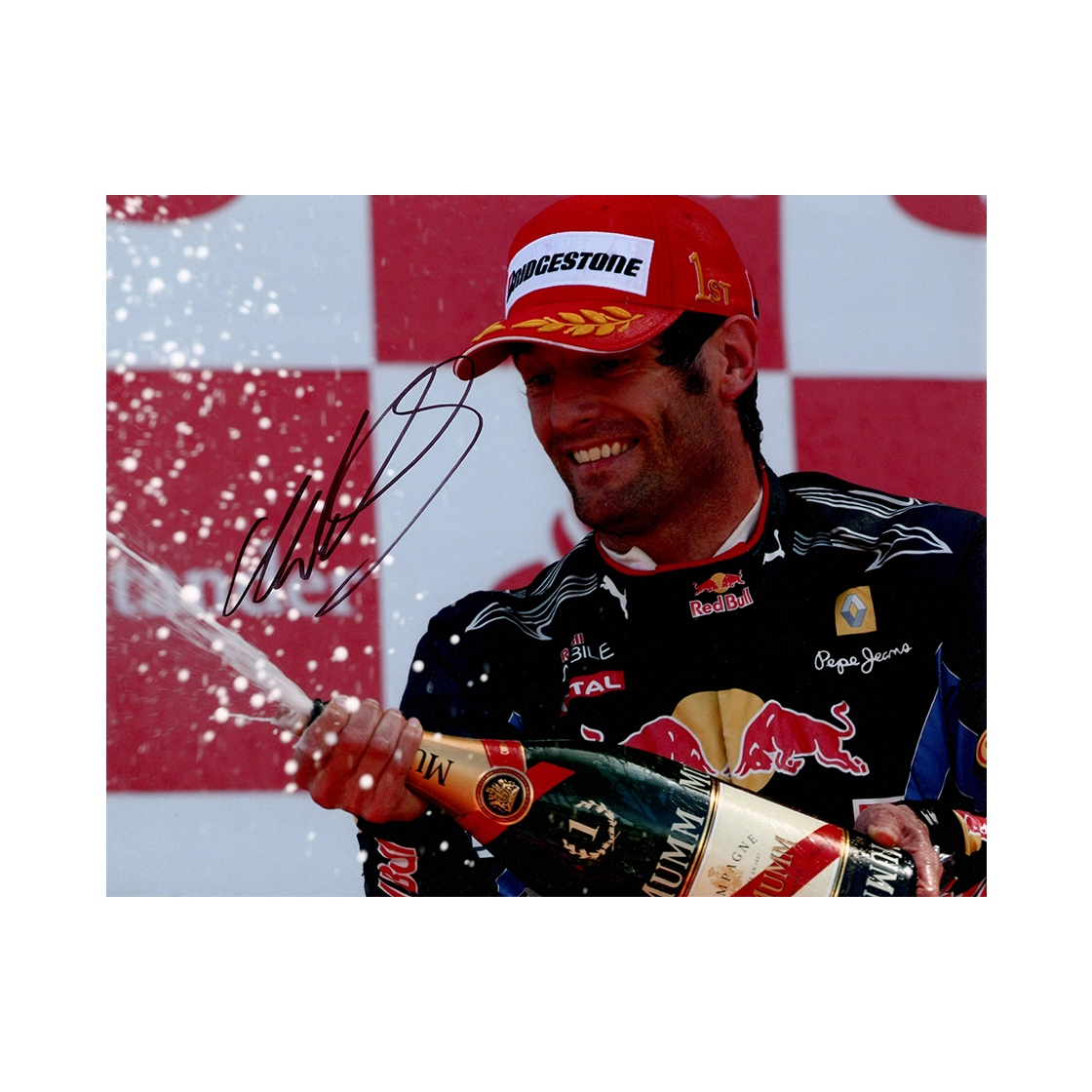 Mark Webber Signed 10x8 Image