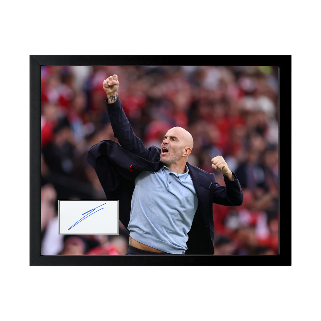 Enzo Maresca Signed Manchester City Cut Deluxe Mount Frame