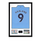 Erling Haaland Signed 22/23 Man City Shirt Premium Frame