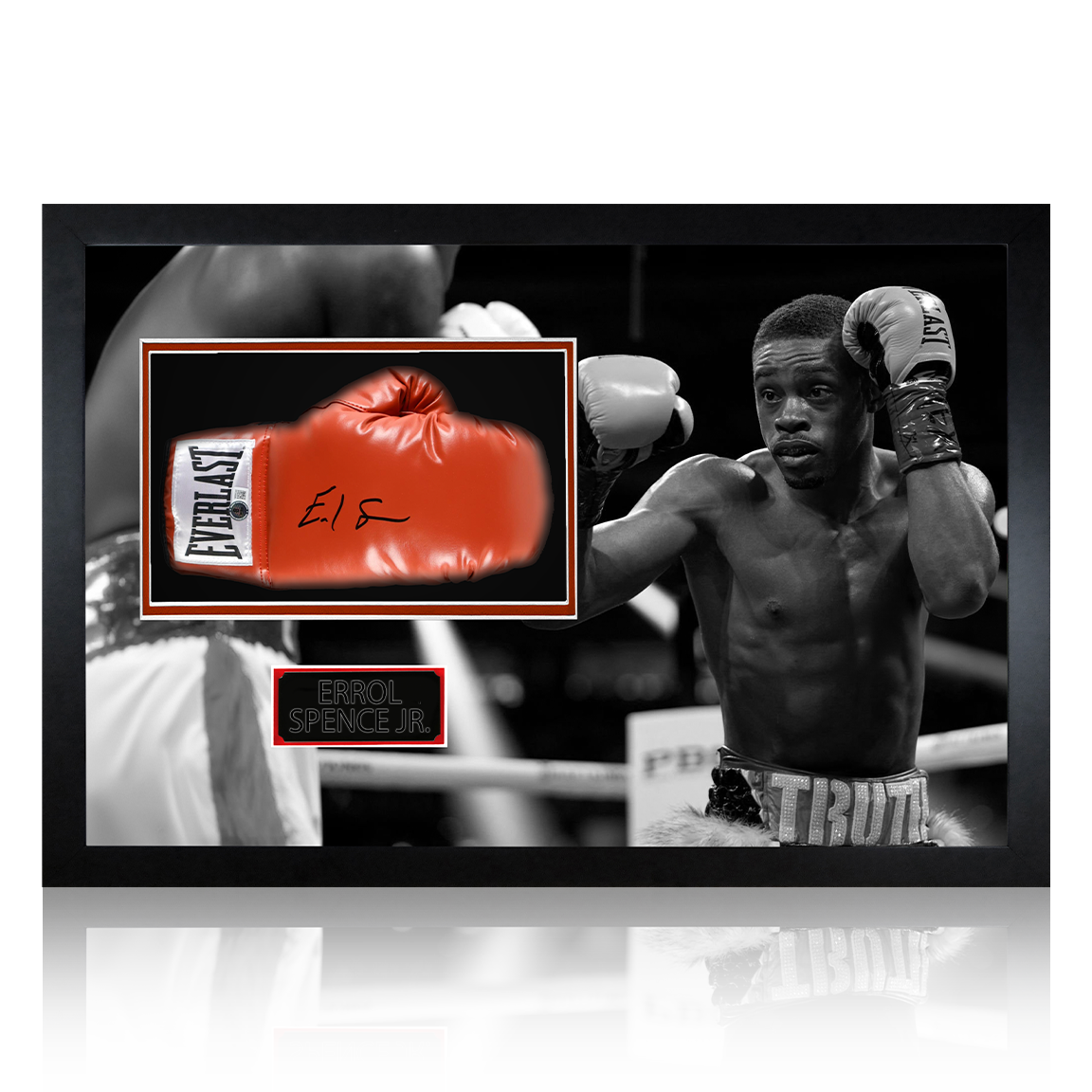 Errol Spence Jr. Signed Glove #1 Iconic Frame (Beckett)