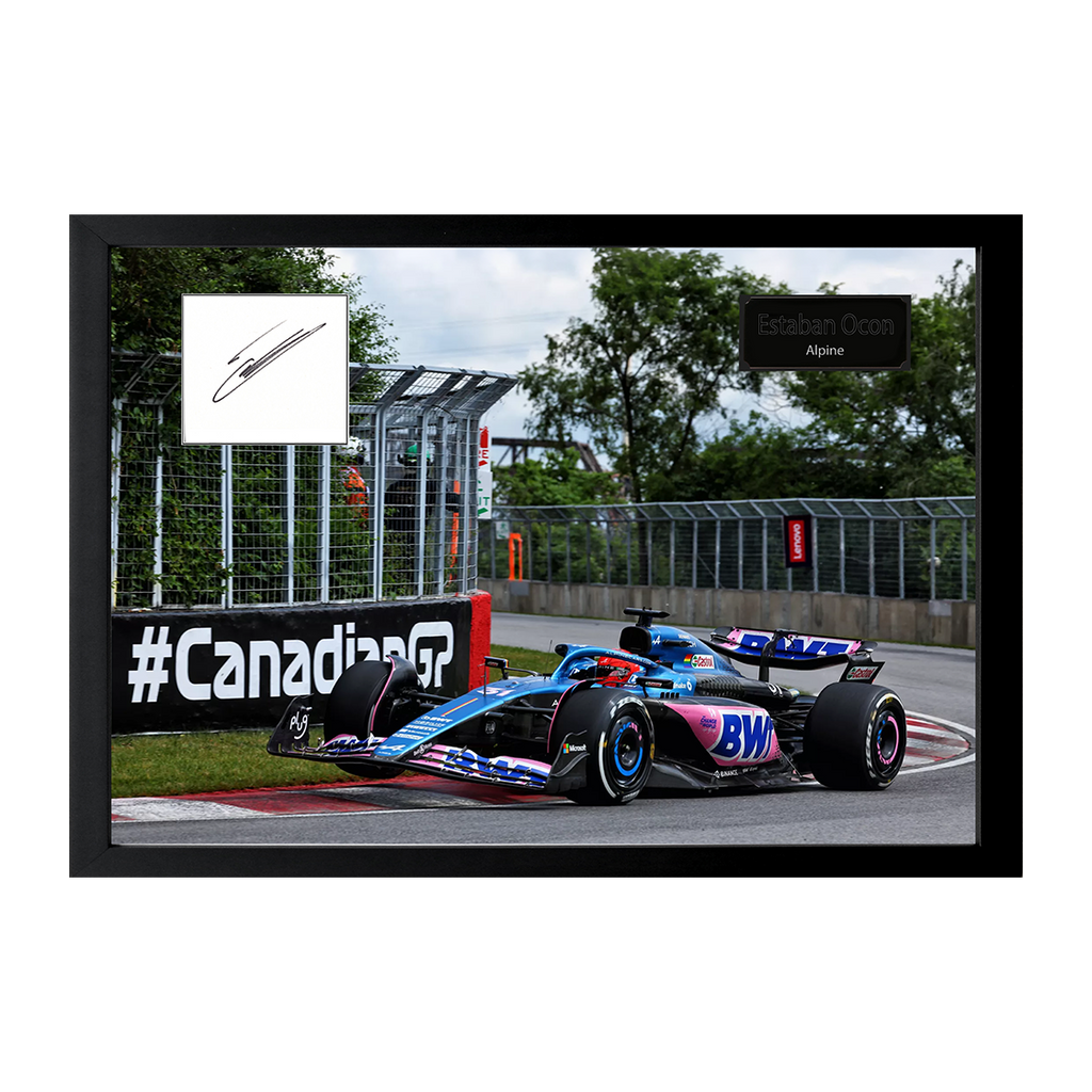 Esteban Ocon Signed Cut Iconic Frame (ACG Cert)