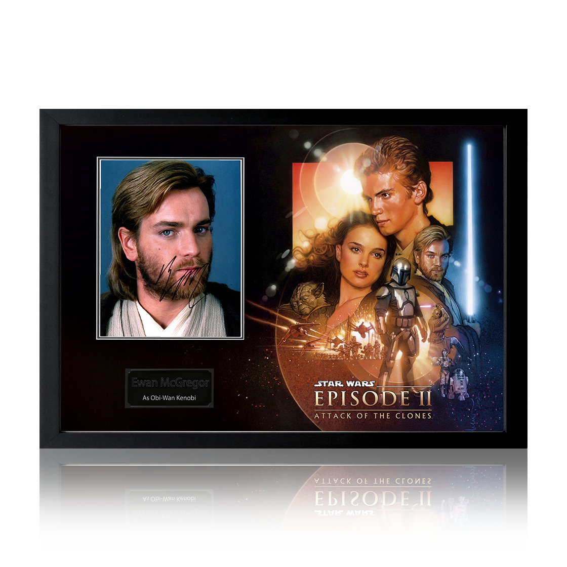Ewan McGregor Signed Star Wars: Episode II - Attack of the Clones Iconic Frame (AFTAL Authentication)