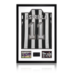 Faustino Asprilla Signed Newcastle United Shirt Premium Frame