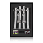 Faustino Asprilla Signed Newcastle United Shirt Premium Frame