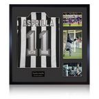 Faustino Asprilla Signed Newcastle United Shirt Elite Frame