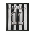 Faustino Asprilla Signed Newcastle United Shirt Compact Frame